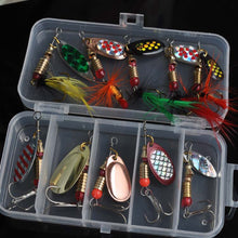 Load image into Gallery viewer, 10pc Spinner Metal Lure
