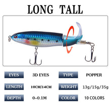 Cargar imagen en el visor de la galería, 5pc Topwater Lure Set 13-35g Whopper Plopper
