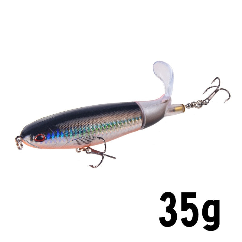 Buy SODIAL Whopper Popper Topwater Fishing Lure 13g 9cm Artificial Bait  Hard Fishing Plopper Hook Soft Rotating Tail Fishing Tackle 2# Online at  desertcartSeychelles
