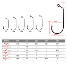 Charger l&#39;image dans la galerie, Fishing Jig Hook 1000pc 1/0-5/0
