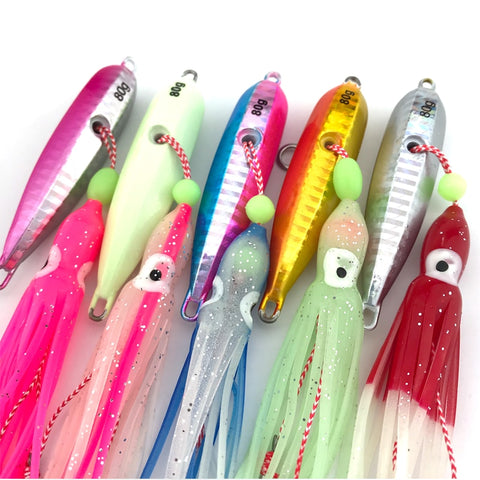 5pc 40g-200g Squid Jig Bait