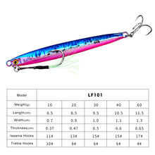 Load image into Gallery viewer, 10pc Long Metal Jig Bait 10-60g 6.5-11.5cm
