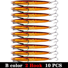 Carregar imagem no visualizador da galeria, 10pc Long Metal Jig Bait 10-60g 6.5-11.5cm
