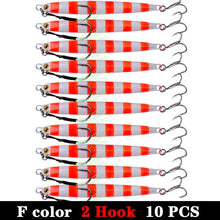 Carregar imagem no visualizador da galeria, 10pc Long Metal Jig Bait 10-60g 6.5-11.5cm
