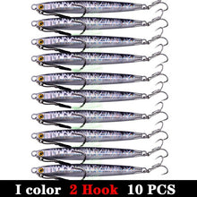 Carregar imagem no visualizador da galeria, 10pc Long Metal Jig Bait 10-60g 6.5-11.5cm
