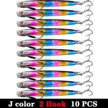 Carregar imagem no visualizador da galeria, 10pc Long Metal Jig Bait 10-60g 6.5-11.5cm
