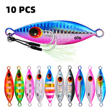 Load image into Gallery viewer, 10pc 10g-60g 5-8.5cm Metal Jig Bait
