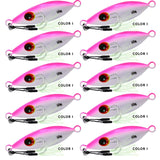 10pc 10g-60g 5-8.5cm Metal Jig Bait