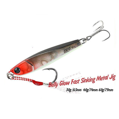 Glowing Minnow Jigging Lure 30-60g