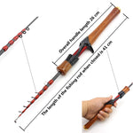 Light Fishing Rod 168/185cm Baitcasting