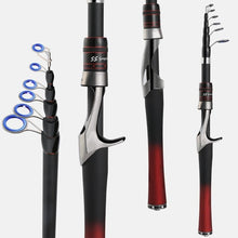 Carregar imagem no visualizador da galeria, Aka Premium Carbon Telescopic Fishing Rod 1.6m
