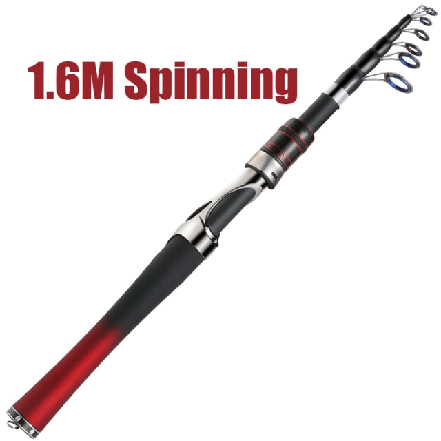 Lure Telescoping Fishing Rod 1.3m/1.6m/1.8m Mini Ultralight Carbon