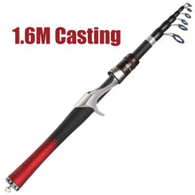 Charger l&#39;image dans la galerie, Aka Premium Carbon Telescopic Fishing Rod 1.6m
