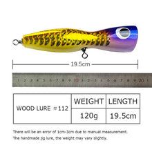 Load image into Gallery viewer, Topwater Big Mouth Fishing Lure 70/90/120/140g
