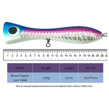 Load image into Gallery viewer, Topwater Big Mouth Fishing Lure 70/90/120/140g
