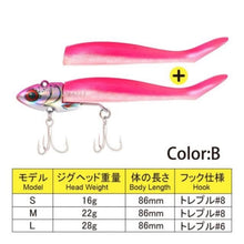 Charger l&#39;image dans la galerie, Soft Minnow Jig Bait 16/22/28g 8.6cm
