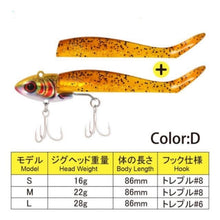 Charger l&#39;image dans la galerie, Soft Minnow Jig Bait 16/22/28g 8.6cm
