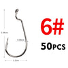50pc Soft Bait Hooks #8-5/0