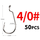 50pc Soft Bait Hooks #8-5/0