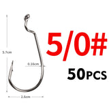 50pc Soft Bait Hooks #8-5/0