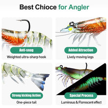 Charger l&#39;image dans la galerie, 6pc Shrimp Fishing Lure with Hooks
