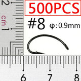 500pc Fly Fishing Hook #8~#16