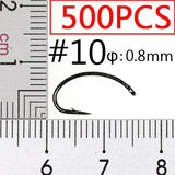 500pc Fly Fishing Hook #8~#16