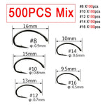 500pc Fly Fishing Hook #8~#16