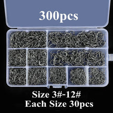 Cargar imagen en el visor de la galería, 300-1000pcs Fish Hook Barbed 3#-12#
