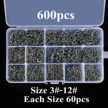 Charger l&#39;image dans la galerie, 300-1000pcs Fish Hook Barbed 3#-12#
