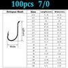 100pc Octopus Hook #14-#10/0