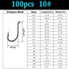100pc Octopus Hook #14-#10/0