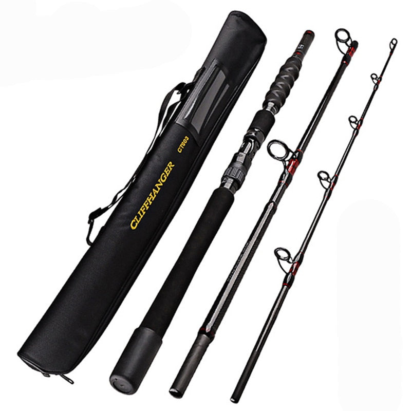 Challenger 3 Piece Heavy-Duty Boat Fishing Rod 15kg Line Weight 1.8-2.4m