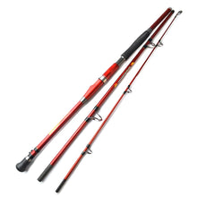 Charger l&#39;image dans la galerie, 3 Piece Trolling Heavy-Duty Fishing Rod 30-50LB Line Weight 1.8-2.4m
