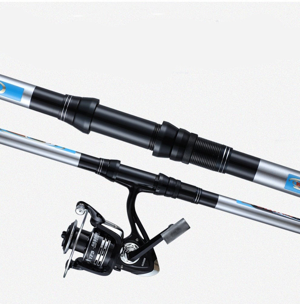 2.1-4.5m Telescopic Heavy-Duty Fishing Rod 10kg-Line Weight 300g