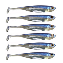 Charger l&#39;image dans la galerie, 6pc 7/8/10cm Silver Soft Swimbait
