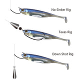 6pc 7/8/10cm Silver Soft Swimbait