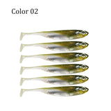 6pc 7/8/10cm Silver Soft Swimbait