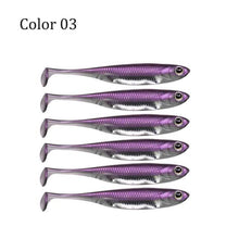 Charger l&#39;image dans la galerie, 6pc 7/8/10cm Silver Soft Swimbait
