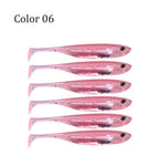 6pc 7/8/10cm Silver Soft Swimbait