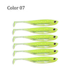 6pc 7/8/10cm Silver Soft Swimbait