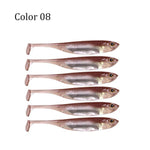 6pc 7/8/10cm Silver Soft Swimbait