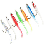 10pc Soft Fishing Lure 7cm 1g