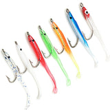 10pc Soft Fishing Lure 7cm 1g