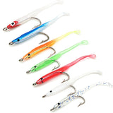 10pc Soft Fishing Lure 7cm 1g