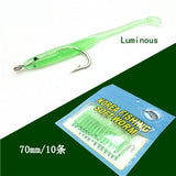 10pc Soft Fishing Lure 7cm 1g