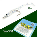 10pc Soft Fishing Lure 7cm 1g