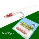 10pc Soft Fishing Lure 7cm 1g