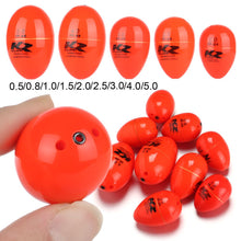 Load image into Gallery viewer, 1pc Orange Fishing Bean Float Size 0.5-5
