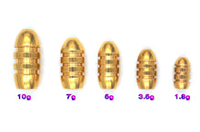 Load image into Gallery viewer, 30pc Brass Bullet Sinkers 5-10g
